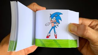 Flipbook Sonic Slick Back  Jubi Slide Dance  Cara Membuat Flipbook Slick Back [upl. by Berke]