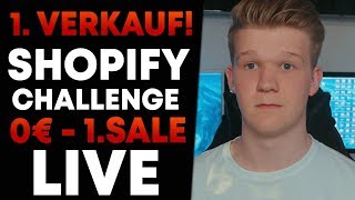 💸 DER ERSTE VERKAUF  Shopify Challenge Ersten Kunden  Versand der Bestellungen  Dropshipping [upl. by Alimat]