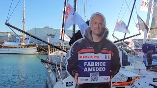 Cest parti pour Fabrice Amadeo 🇨🇵 pour le Vendée globe 🌎 2024 aux Les Sables dOlonne Bon vent ⛵️ [upl. by Ahsinrac]