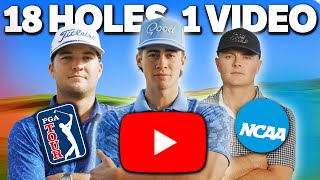 Pro Golfer VS YouTube Golfer VS College Golfer [upl. by Naujed969]