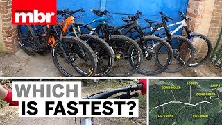 Which is Fastest  Santa Cruz VS Specialized VS Canyon VS Yeti and more  Mountain Bike Rider [upl. by Adhamh]