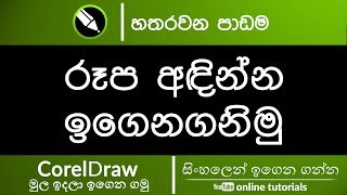 CorelDraw Beginner Course Sinhala Part 04  Drawing and Coloring Shapes [upl. by Lambert]