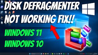 How To Fix Disk Defragmenter Not Working in Windows [upl. by Nuawd233]