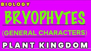 Bryophytes  Plant Kingdom class 11 [upl. by Lexerd]