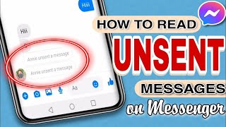 How to read unsent message on messenger [upl. by Rhine]