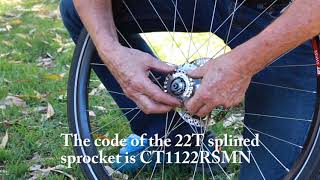 How to change the rear sprocket on a Rohloff Gates belt drive Vivente bike [upl. by Ivens497]