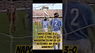 NAPOLICOMO 30 SERIE A 198485 MARADONA VIENE AMMONITO PER AVER ESULTATO SOTTO LA CURVA stene [upl. by Ennairac]