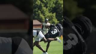 Colorado DB Colton Hood with the INTERCEPTION during Fall Camp ColoradoFootball [upl. by Dorcea]