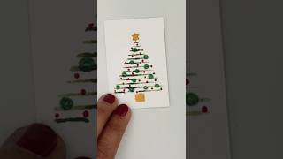 Easy Christmas Tree Art with Glitter and Shelf Liner  Festive Holiday Painting christmasdecorating [upl. by Sibella827]