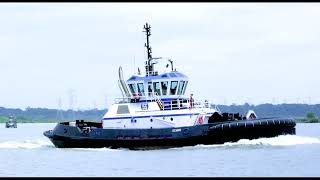 Suderman amp Young Towing Companys Z TECH Tractor Tug 30 80 Class Low Emissions Harbor Tug GEMINI [upl. by Nilorac838]