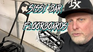 Indian Scout Sissy Bar and Mini Riot floorboards steelhorsearound motovlog motorcycle sissybar [upl. by Asiek994]