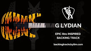 Epic 80s Inspired Backing Track in G Lydian  120 BPM [upl. by Cave539]