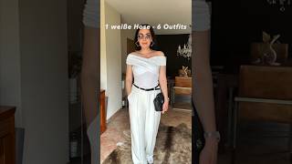 1 weiße Hose  6 Outfits style shopping [upl. by Ambrosius934]