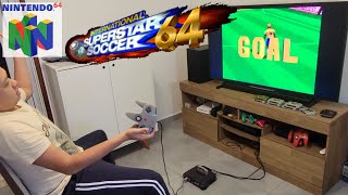 International Superstar Soccer 64 played by 35yearold Brazilian in sweatpants [upl. by Ebanreb]