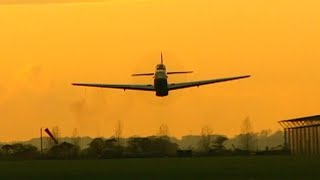 Stunning Spitfire and P51 Mustang low passes and display at Sunset [upl. by Levins]