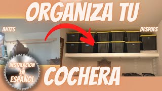 Estante de madera para organizar tu cochera  Garage [upl. by Devona]