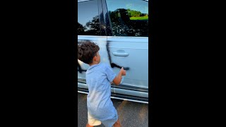 8 YEAR OLD SPRAY PAINTS DADS CAR 😱🙈 Shorts [upl. by Stempien]