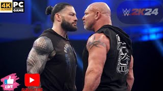 Roman Reigns VS Goldberg WWE 2k24 [upl. by Aig]