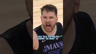 Luka was talking to the Wolves crowd after Mavs Game 2 win 🍿 [upl. by Hannala220]