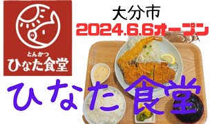 大分市●202466オープン【とんかつ ひなた食堂】ごはんおかわり自由 [upl. by Eanej980]