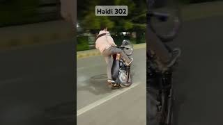 Haidi 302 Jo janta ha wo manta habikeonewheeling stunt skating bikelover reels [upl. by Assiran]