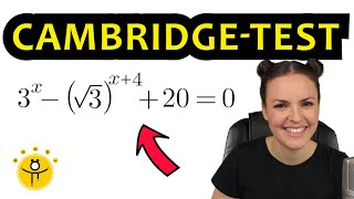 Aufnahmeprüfung Uni CAMBRIDGE UNIVERSITY – Exponentialgleichung lösen [upl. by Nehemiah]