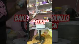 Bakery style vanilla cake design  new cake design [upl. by Aborn]