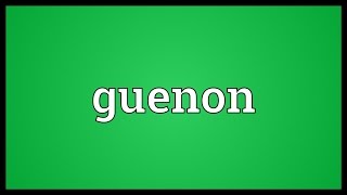 Guenon Meaning [upl. by Garland]