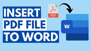 How to Insert PDF File in Word document  Add PDF to a Word Document [upl. by Abroms901]