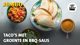 Wat eten we Tacos met groente en BBQsaus [upl. by Ayidan]