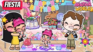 PREPARAMOS Y DECORAMOS LA FIESTA DE CUMPLEAÑOS DE GÉNESIS EN AVATAR WORLD karola20 [upl. by Harifaz]