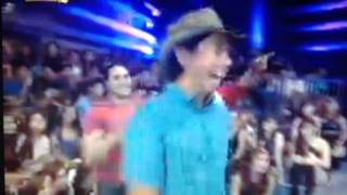 ViceRylle kiss on the cheek at Its Showtime on 4172013 [upl. by Lubbock594]