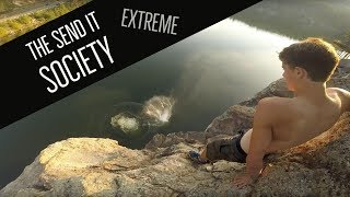 EXTREME CLIFFJUMPING KNOCKOUT FAIL Black Hills South Dakota Hippie Hole and Pactola [upl. by Netniuq784]