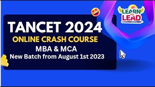 TANCET 2024  MBA amp MCA  Online Crash Course tancet2024mba tancet2024mca [upl. by Bendicta]