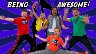 Being Awesome Ninja Kidz Music Video Lyrics [upl. by Eidderf]