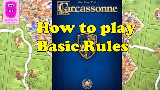 Carcassonne 20th Anniversary Edition How to PLay Basic Rules [upl. by Ahsenev]