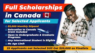 New Full Scholarships for International Students in Canada [upl. by Karina]