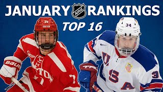 2024 NHL DRAFT RANKINGS  January Top 16 [upl. by Cinimmod]