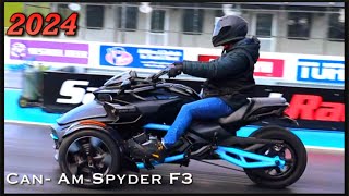 2024 CanAm Spyder F3 How Fast Is It Santa Pod Raceway 2024 atv bike￼ santapod canamspyder [upl. by Atok]