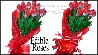 DIY  How To Make Edible Hershey Kisses Rose Bouquet  Valentines Day [upl. by Airotkciv]