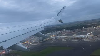 Evening Takeoff from Newcastle Airport Runway 25 onboard Ryanair Boeing 7378200 EIIGH [upl. by Celisse250]