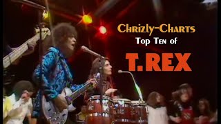 TOP TEN The Best Songs Of TRex amp Marc Bolan RETRO [upl. by Luapnhoj502]