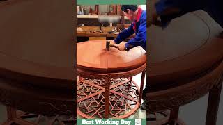 Best working day 1734 Wooden table assembly process [upl. by Gosselin]