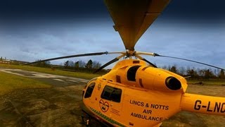 Lincolnshire and Nottinghamshire Air Ambulance LNAACT Ambucopter [upl. by Brynne327]