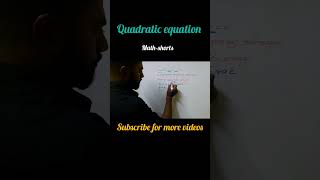 Quadratic equation  Algebra  quadraticequation yshorts viralshot mathtricks tricks [upl. by Andriette178]