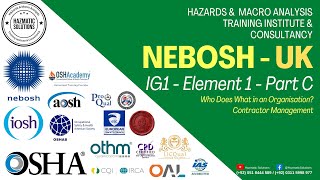 NEBOSH IG1  Element 1  Part C [upl. by Huppert]