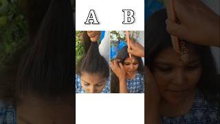 which video you like AorBshortshairstyleeasy viraltrendtutorialhairfeedtiktokreelsyts [upl. by Vudimir]