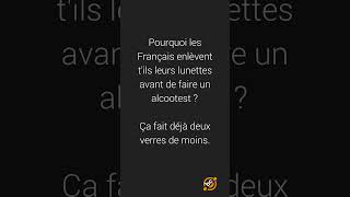 Blague  Enlever les lunettes pour lalcootest… [upl. by Amice]