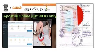 Apostile Attestation  online  E sanadதமிழ் [upl. by Tarra225]