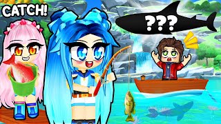 WE WENT FISHING IN ROBLOX YOU WONT BELIEVE WHAT WE CAUGHT [upl. by Erialc]